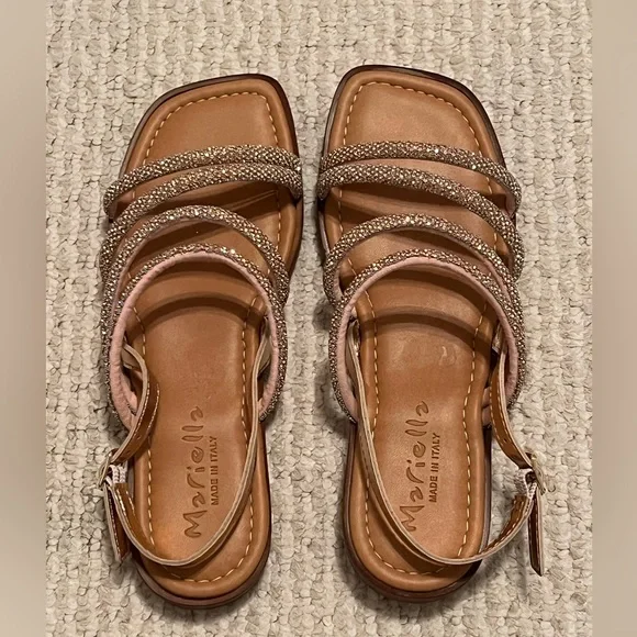 Women's Sandals Collection- Black, Brown, White Sizes 7-7.5 - Picture 4 of 8